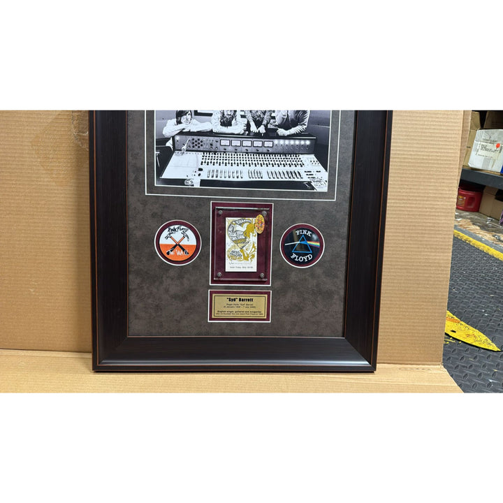Pink Floyd 11x14 photo signed Roger Waters Nick Mason Richard Wright and original concert ticket signed by Syd Barrett with proof.