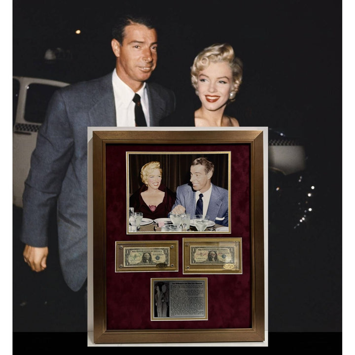 Joe Dimaggio and Marilyn Monroe 1939 silver certificates signed
