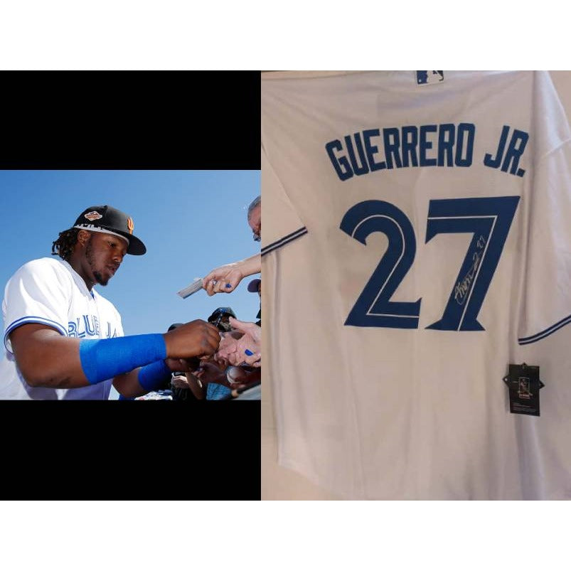 Vladimir Guerrero Jr. Toronto Blue jays size xl game model jersey signed with proof