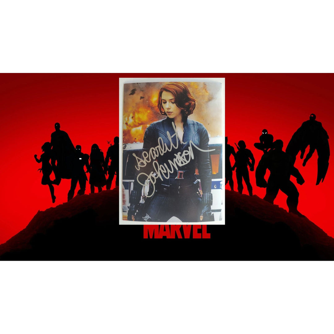 Scarlett Johansson Black Widow 5x7 photo signed with proof Awesome Artifacts