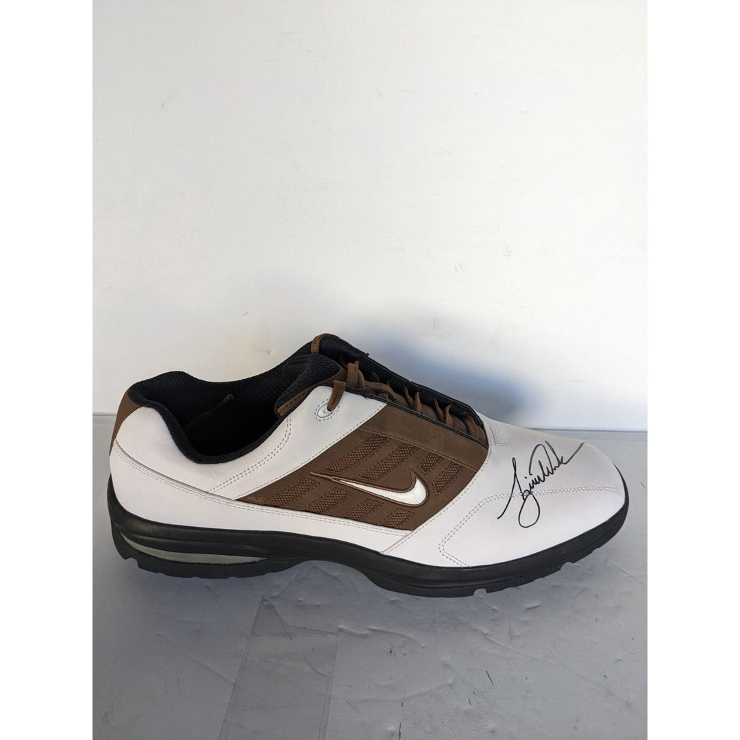 Tiger Woods "The GOAT" Nike Golf shoe signed with proof unique & rare size/11