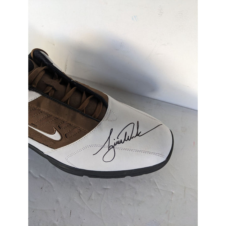 Tiger Woods "The GOAT" Nike Golf shoe signed with proof unique & rare size/11