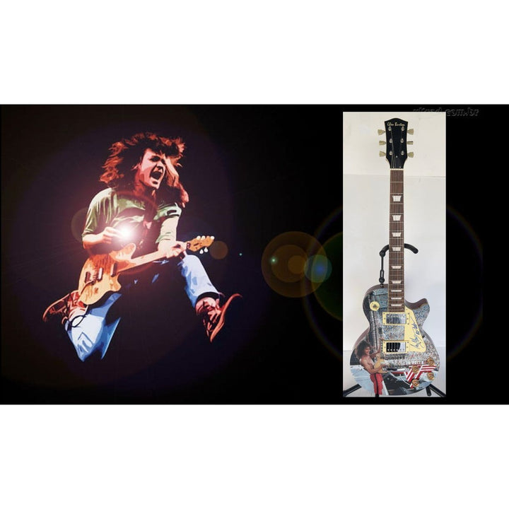 Eddie Van Halen one of a kind full size guitar signed with proof
