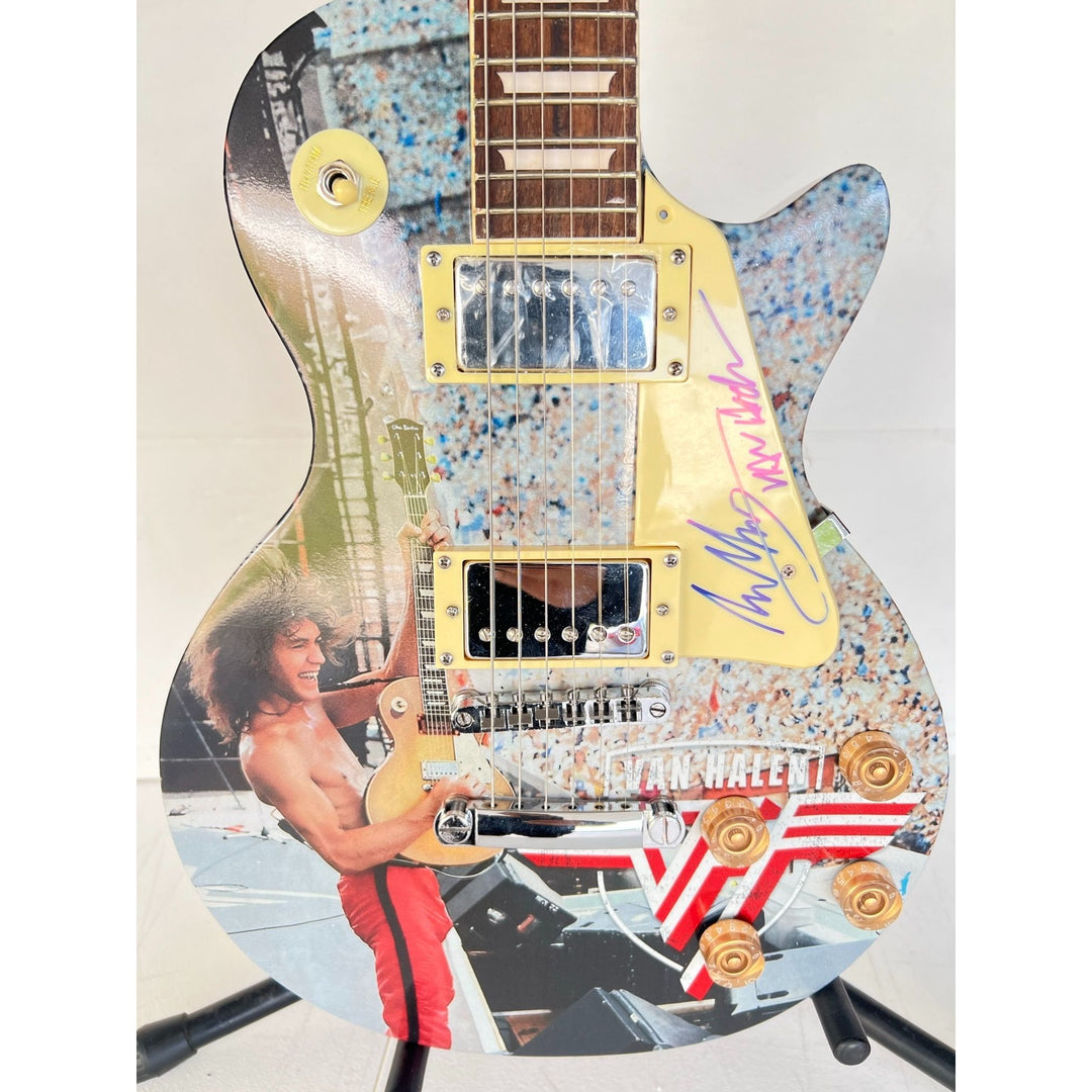 Eddie Van Halen one of a kind full size guitar signed with proof