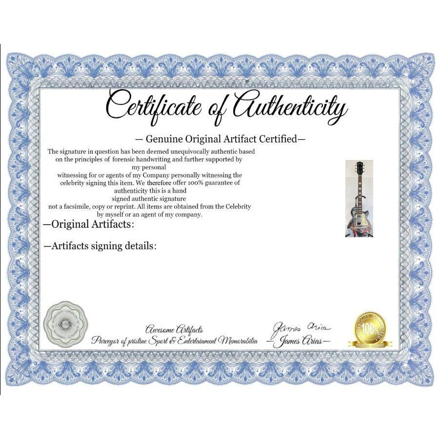 Eddie Van Halen one of a kind full size guitar signed with proof