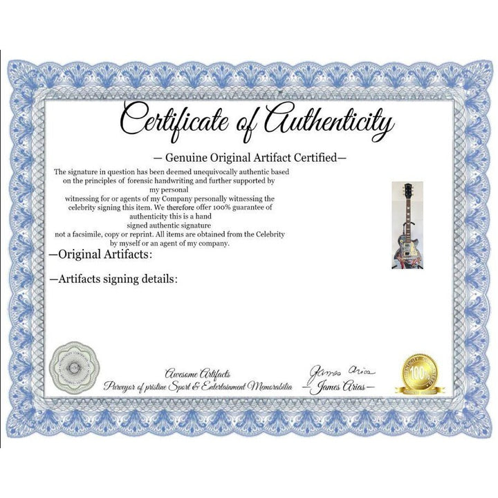 Eddie Van Halen one of a kind full size guitar signed with proof