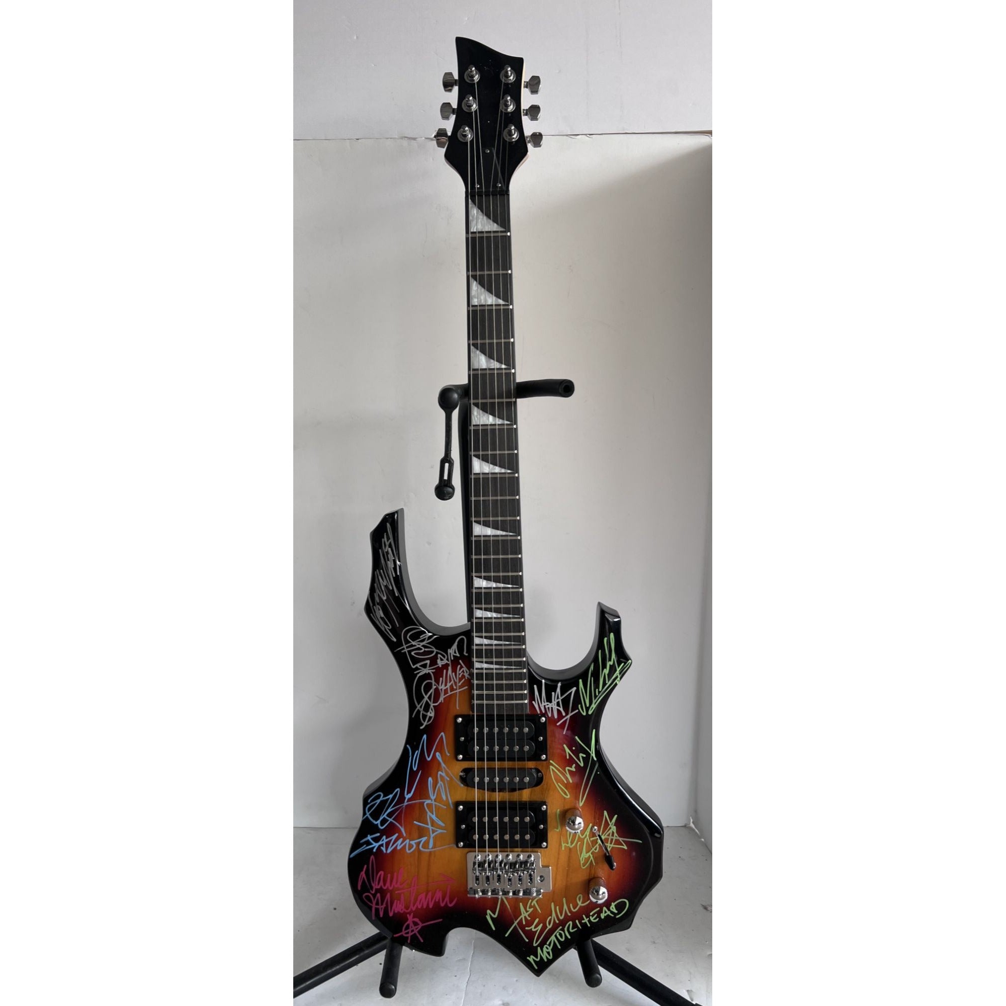 Lemy Kilmster Motorhead Dave Mustaine Metallica Dimebag Darrell Pantera Slayer full size electric guitar signed with proof