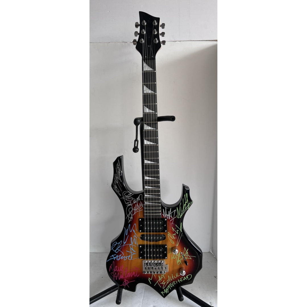 Lemy Kilmster Motorhead Dave Mustaine Metallica Dimebag Darrell Pantera Slayer full size electric guitar signed with proof