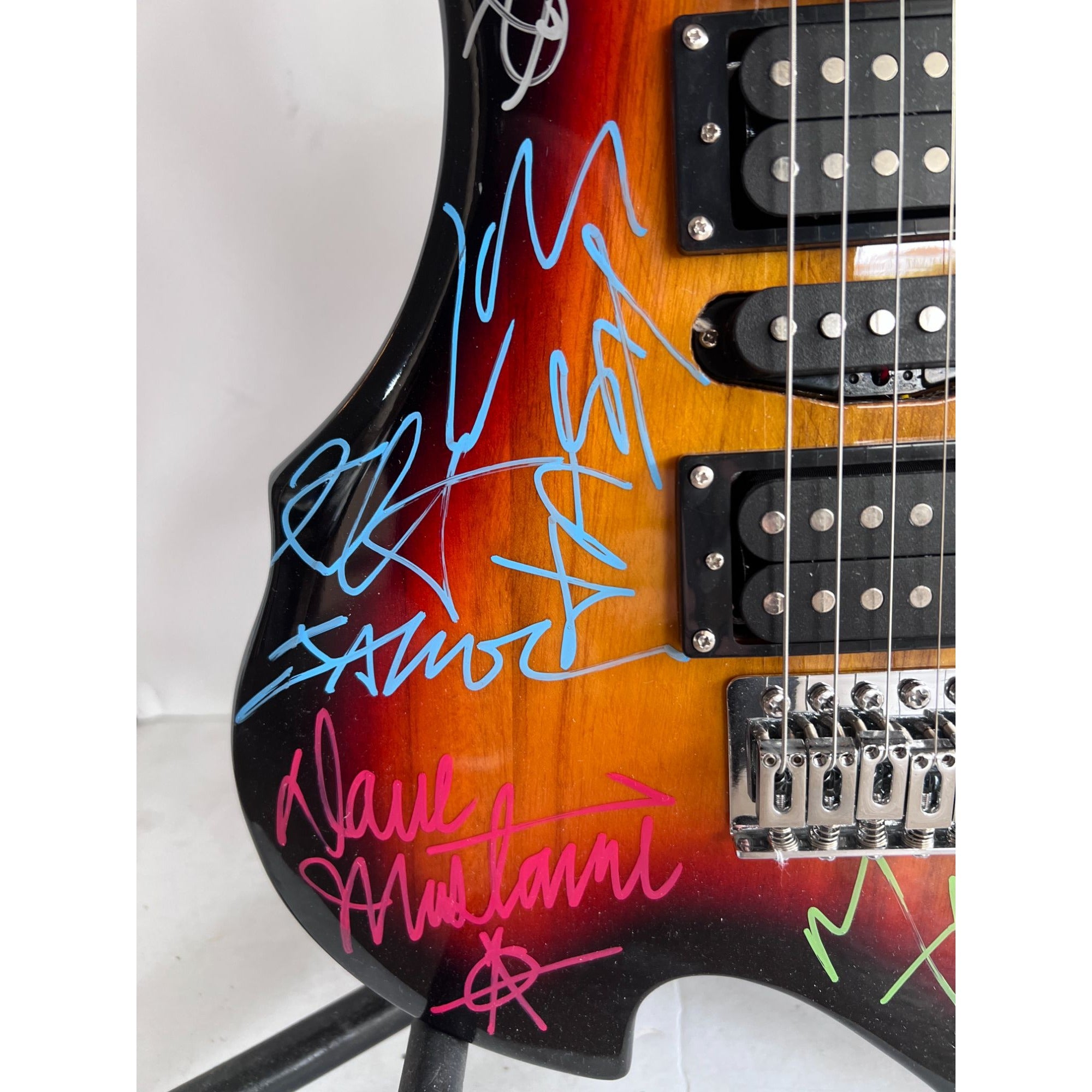 Lemy Kilmster Motorhead Dave Mustaine Metallica Dimebag Darrell Pantera Slayer full size electric guitar signed with proof