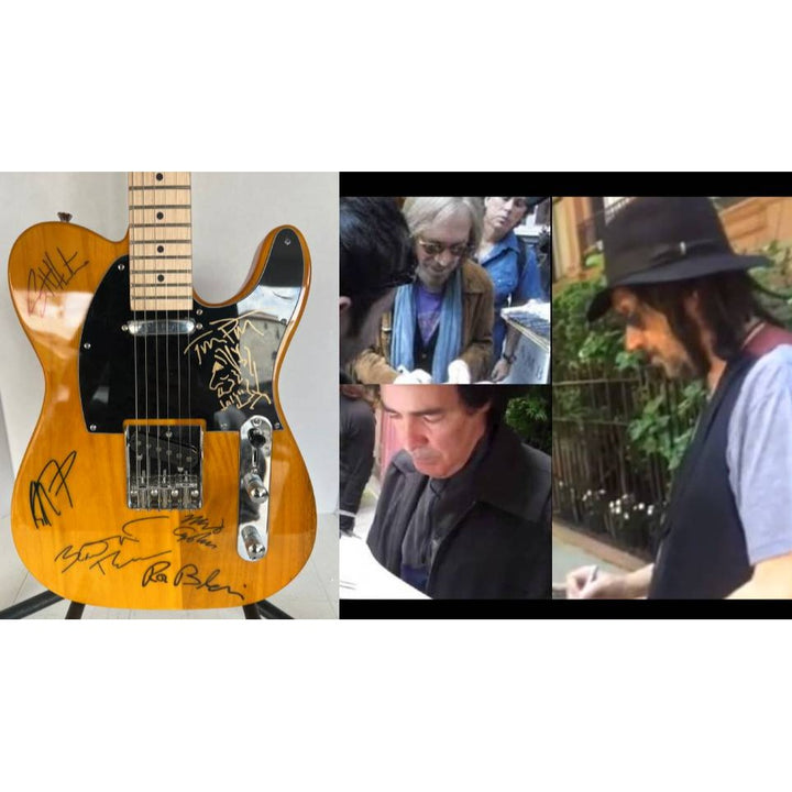 Tom Petty (with sketch) and The Heartbreakers, Ron Blair, Benmont Tench, Scott Thurston, and Mike Campbell full size electric guitar signed