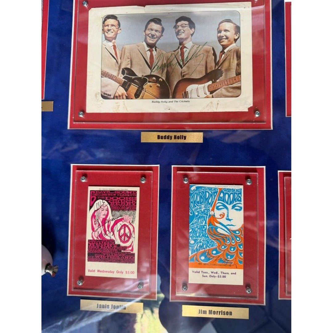 American music icons Buddy Holly, Frank Sinatra, Elvis Presley, Johnny Cash, Stevie Ray Vaughan 68 signed in all with full certification, photo proof &amp; CHAT GPT Analysis/ verification.