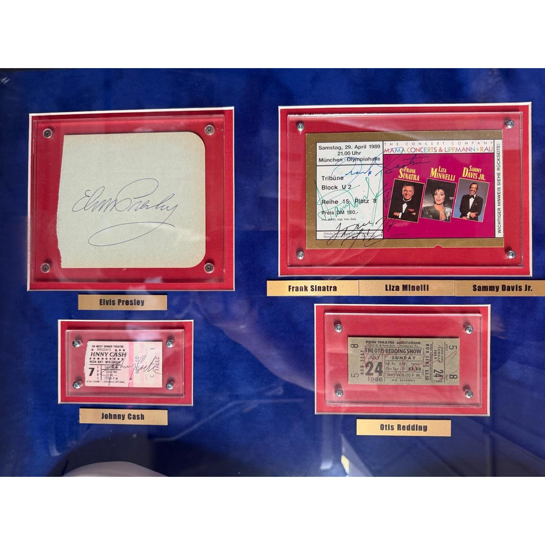 American music icons Buddy Holly, Frank Sinatra, Elvis Presley, Johnny Cash, Stevie Ray Vaughan 68 signed in all with full certification, photo proof &amp; CHAT GPT Analysis/ verification.