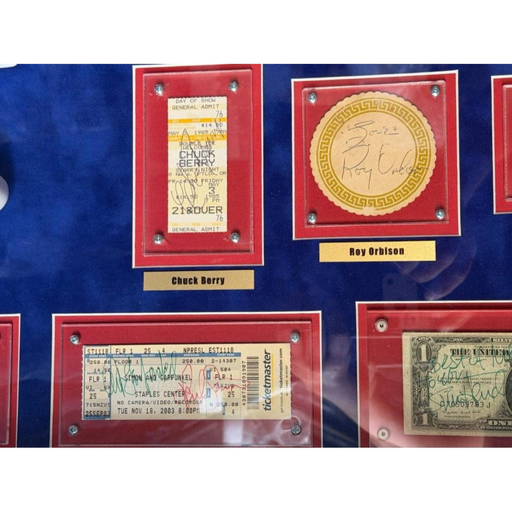 American music icons Buddy Holly, Frank Sinatra, Elvis Presley, Johnny Cash, Stevie Ray Vaughan 68 signed in all with full certification, photo proof &amp; CHAT GPT Analysis/ verification.