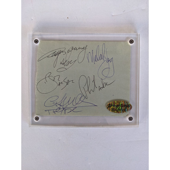 Bon Scott, Angus & Malcolm Young, Cliff Williams, Phil Rudd AC/DC Vintage autograph book page signed with proof