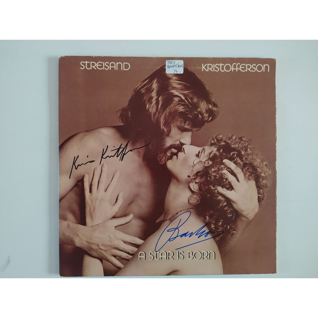 Barbra Streisand Kris Kristofferson A Star is Born original LP signed with proof