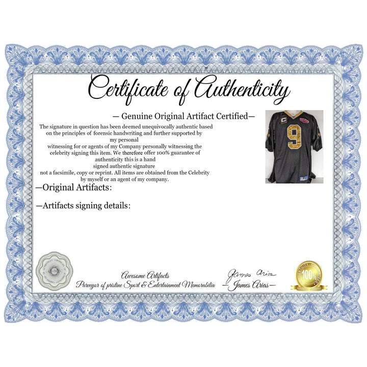 New Orleans Saints Drew Brees game model jersey size xl signed with proof
