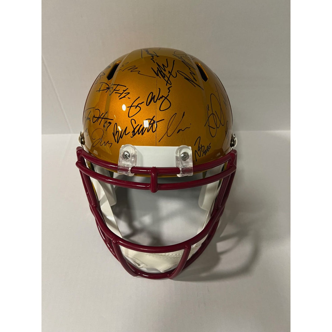 Washington Commanders Jayden Daniels Terry McLaurin  2024 team signed Riddell full size deluxe helmet 40 sigs signed with photo proof