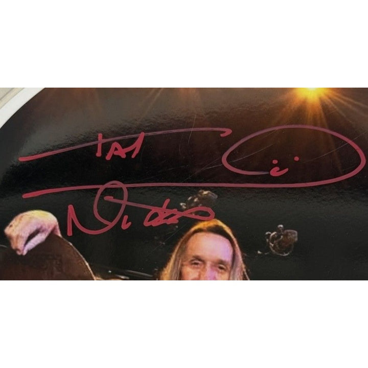 Nicko Mcbrain of Iron Maiden drumhead signed with proof.