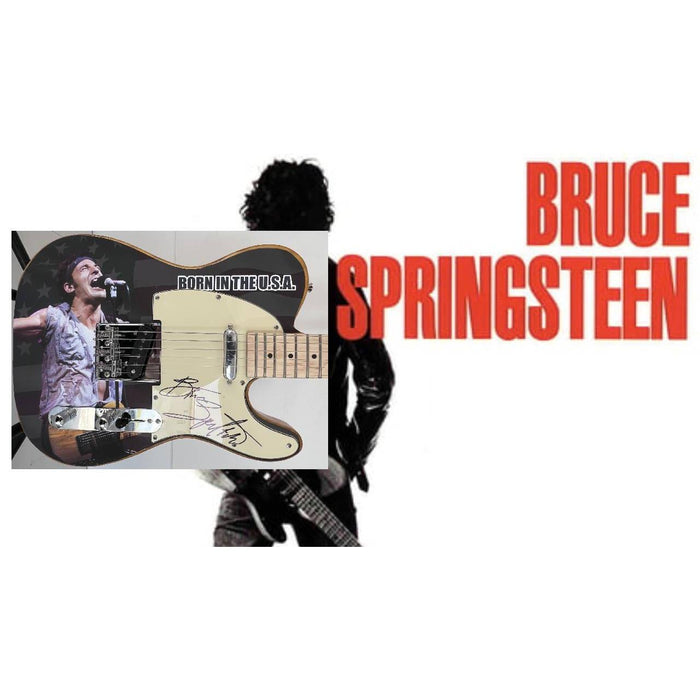 Bruce Springsteen one of a kind full size telecaster  electric guitar signed with proof