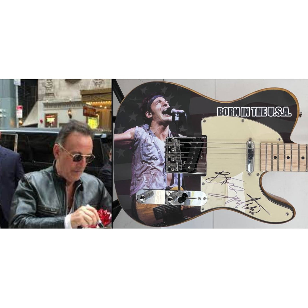Bruce Springsteen one of a kind full size telecaster  electric guitar signed with proof.
