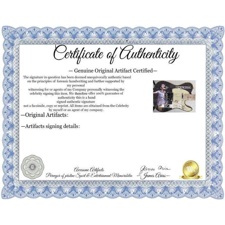 Bruce Springsteen one of a kind full size telecaster  electric guitar signed with proof.