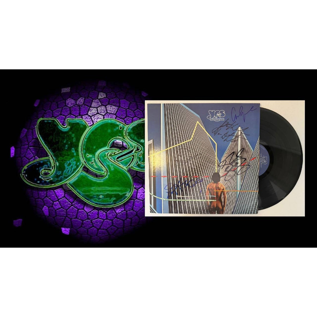 Chris Squire Rick Wakeman Jon Anderson Steve Howe YES band Going for the one original lp signed..