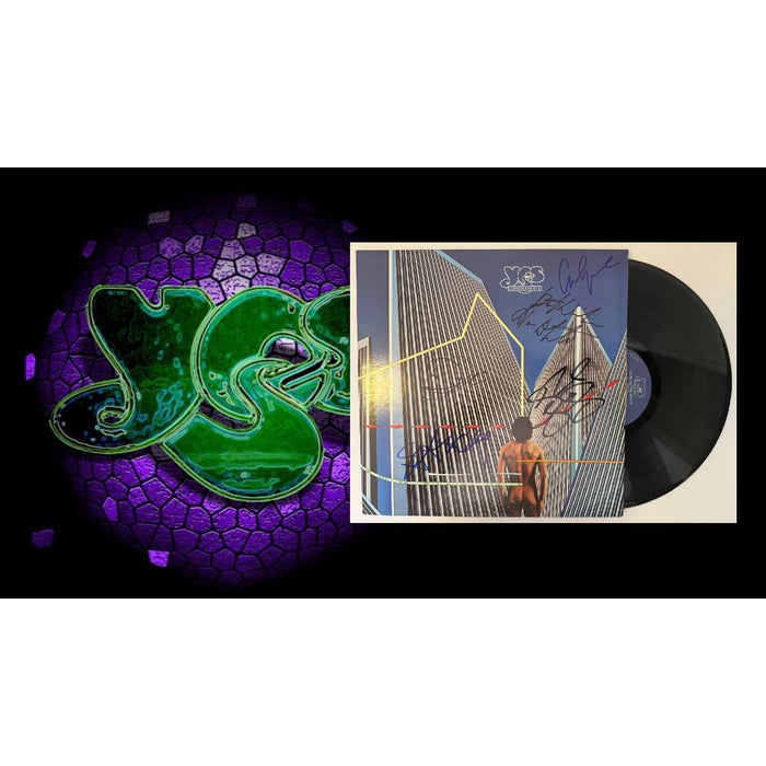 Chris Squire Rick Wakeman Jon Anderson Steve Howe YES band Going for the one original lp signed.