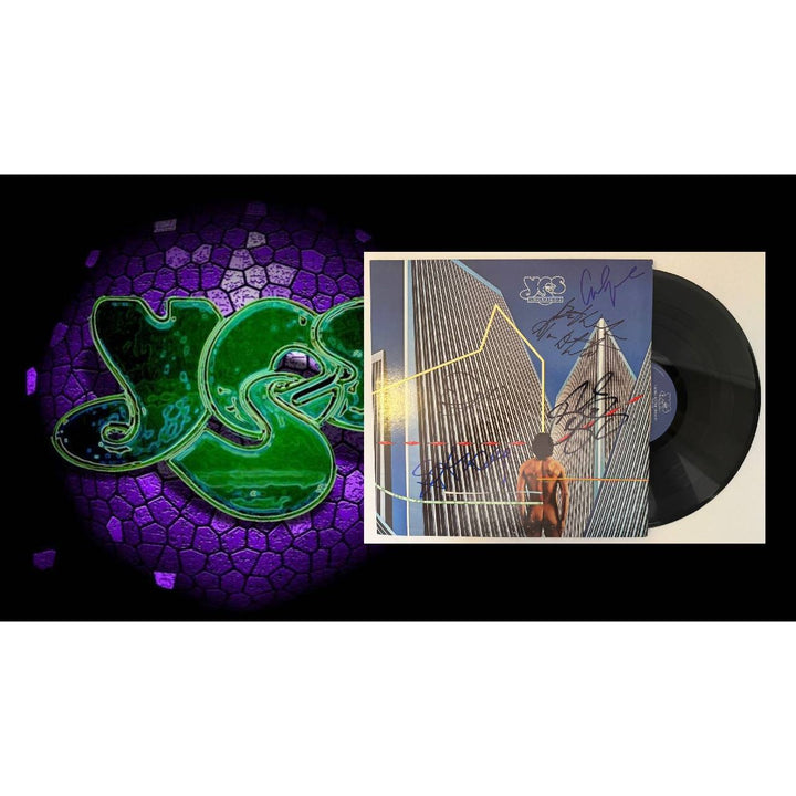 Chris Squire Rick Wakeman Jon Anderson Steve Howe YES band Going for the one original lp signed..