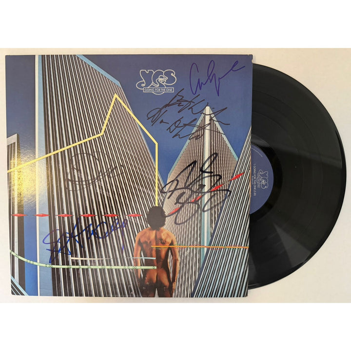 Chris Squire Rick Wakeman Jon Anderson Steve Howe YES band Going for the one original lp signed..