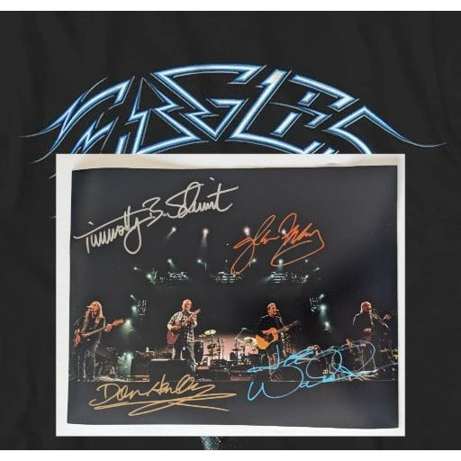 The Eagles, Don Henley, Joe Walsh, Glenn Frey, Timothy B. Schmidt, 11x14, photo, signed with proof