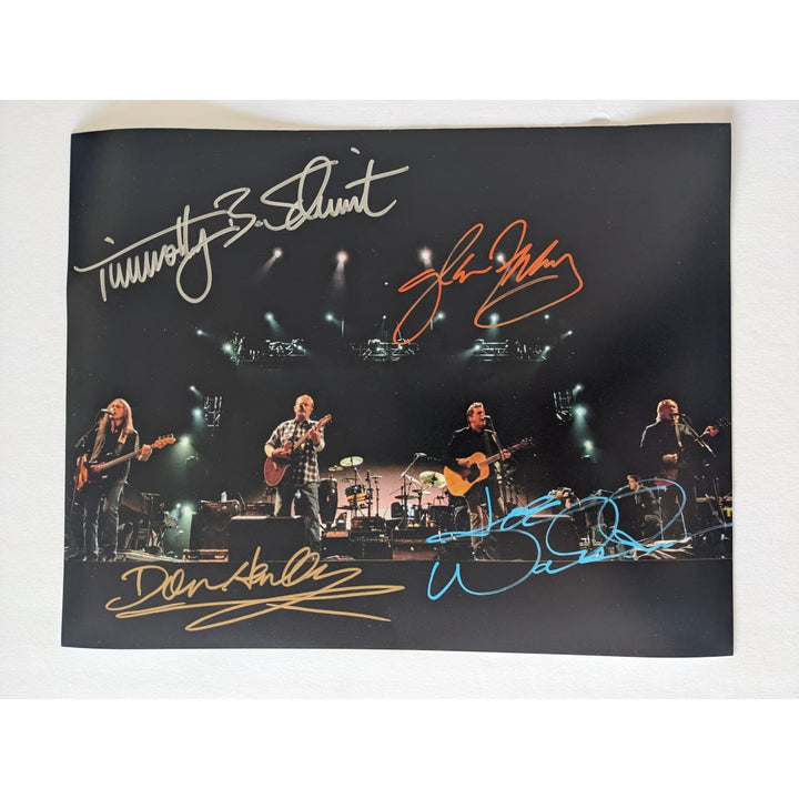 The Eagles, Don Henley, Joe Walsh, Glenn Frey, Timothy B. Schmidt, 11x14, photo, signed with proof