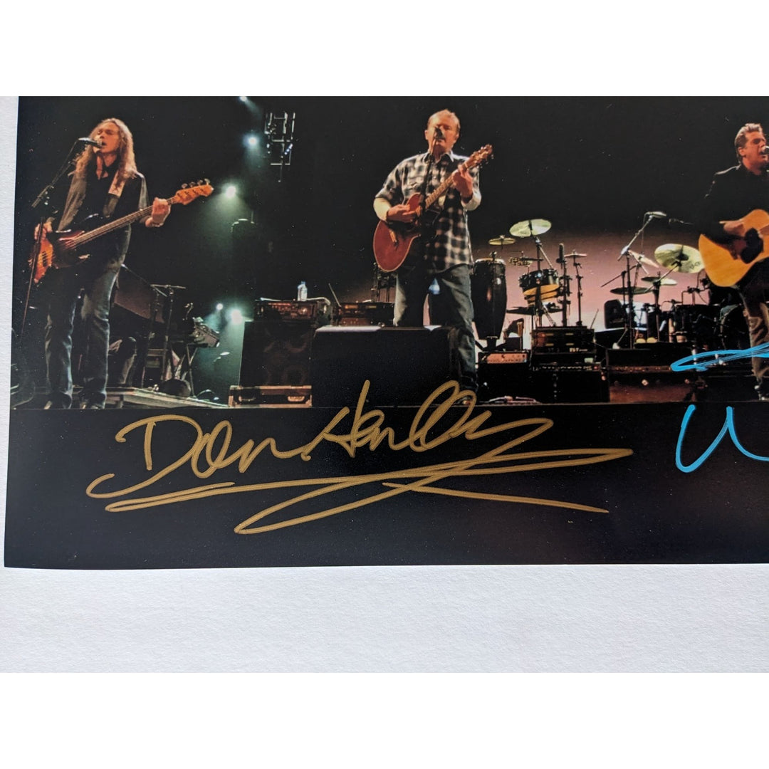 The Eagles, Don Henley, Joe Walsh, Glenn Frey, Timothy B. Schmidt, 11x14, photo, signed with proof
