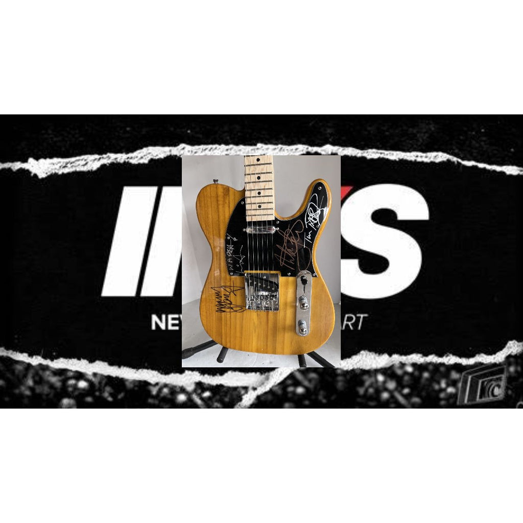 Michael Hutchense INXS full band Telecaster electric guitar signed