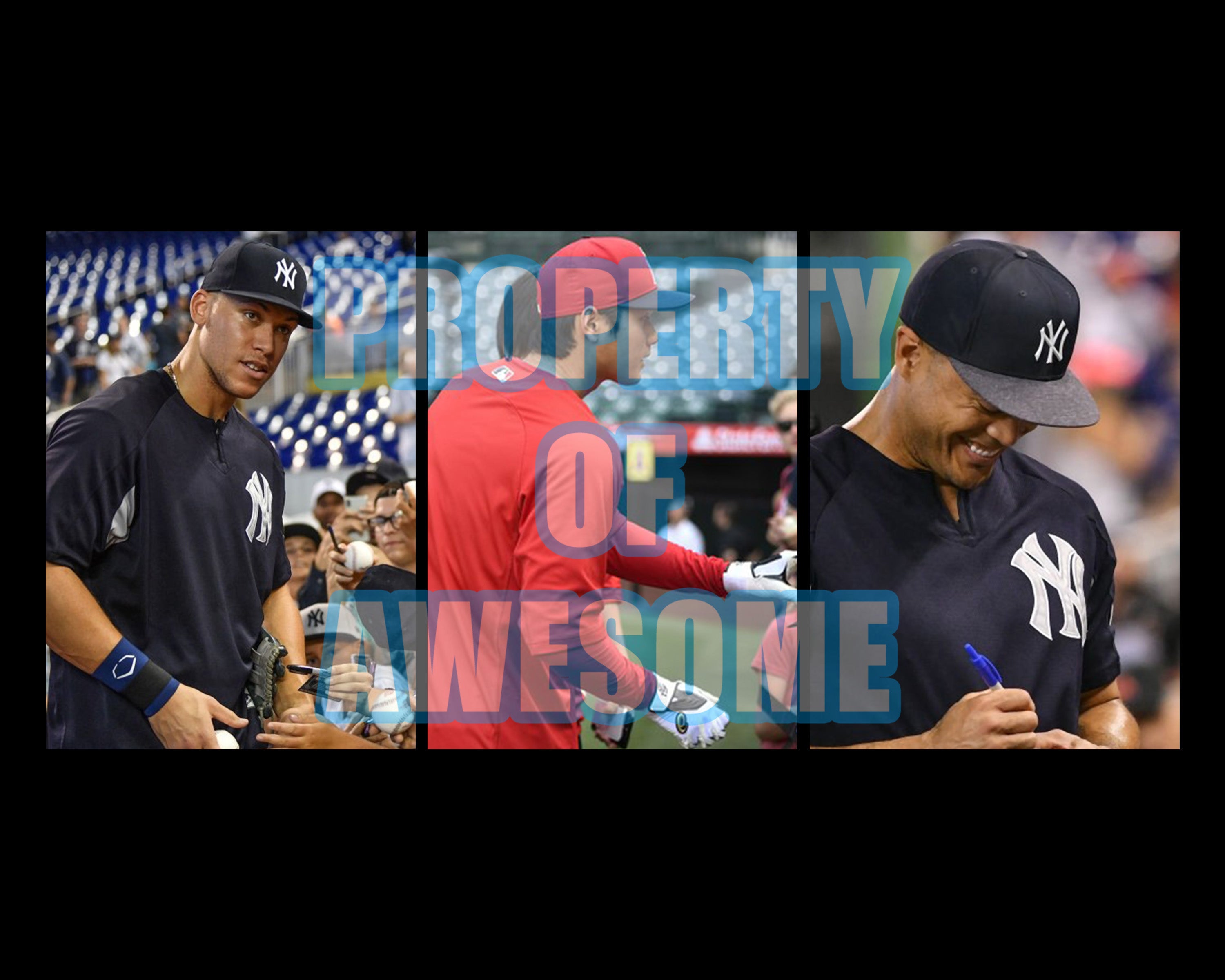 Aaron Judge & Giancarlo Stanton New York Yankees Collage 8x10 Framed Photo  with Engraved Autographs - Dynasty Sports & Framing