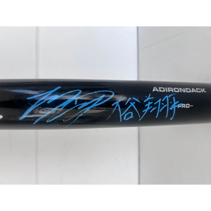 Shohei Ohtani 2018 (rookie season) MLB Rawlings Adirondak bat signed English and Japanese with proof.