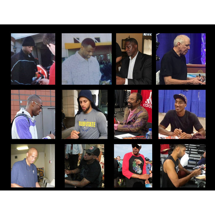 Spalding NBA David Stern Commissioner Leather Basketball Jacket size large signed by 53 of the NBAs greatest players of all time