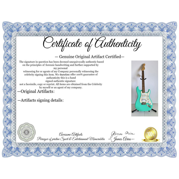 Brian Hugh Warner "Marilyn Manson" signed with inscription & Johnny Depp signed with self sketch with proof