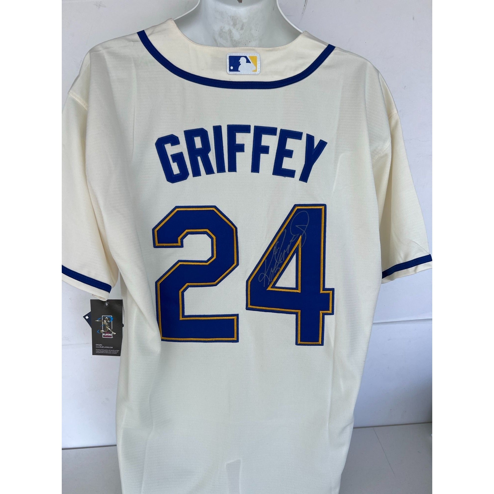 Ken Griffey Jr. #24 Seattle Mariners Men's Classic Cream Jersey Size: