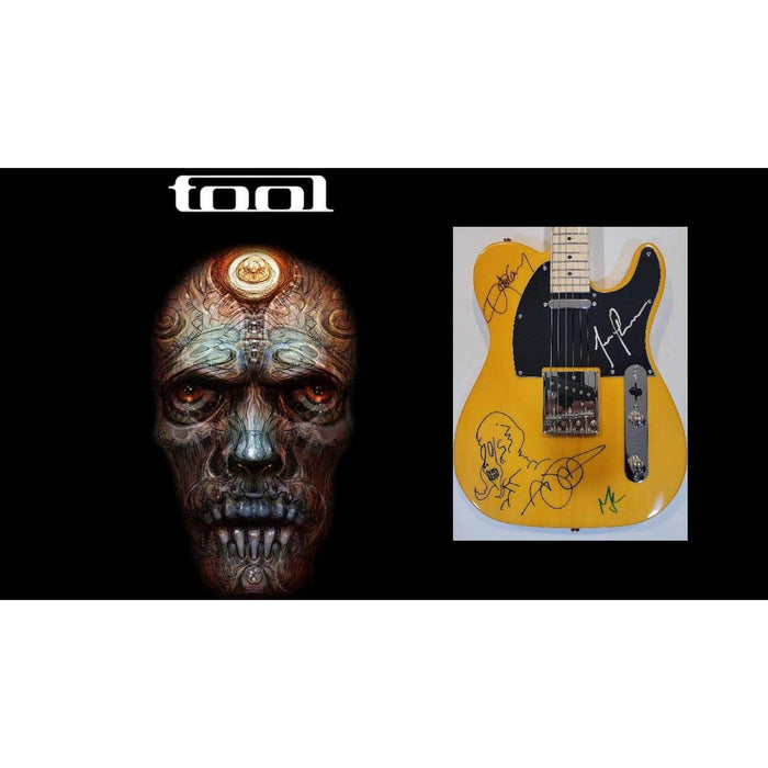 Tool Maynard James Keenan Danny Carey Justin Chancellor Adam Jones full size Telecaster electric guitar signed with proof
