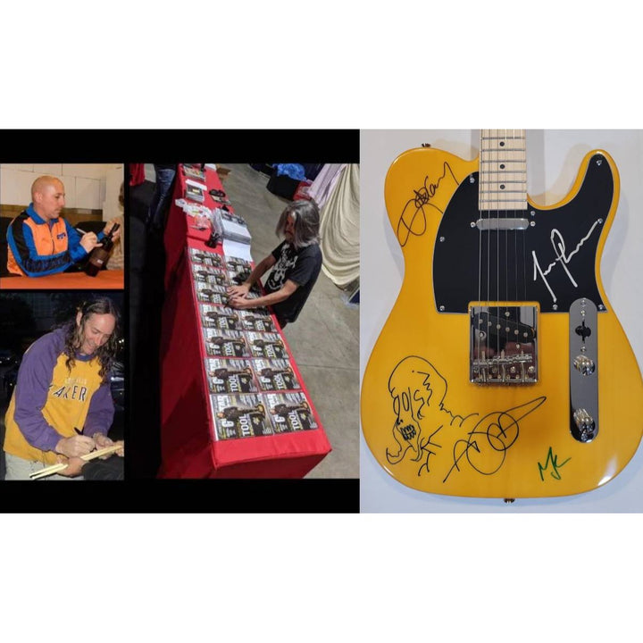 Tool Maynard James Keenan Danny Carey Justin Chancellor Adam Jones full size Telecaster electric guitar signed with proof.