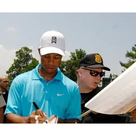 Tiger Woods golf shoe signed with proof and museum quality frame shadow box 18.5 x 25