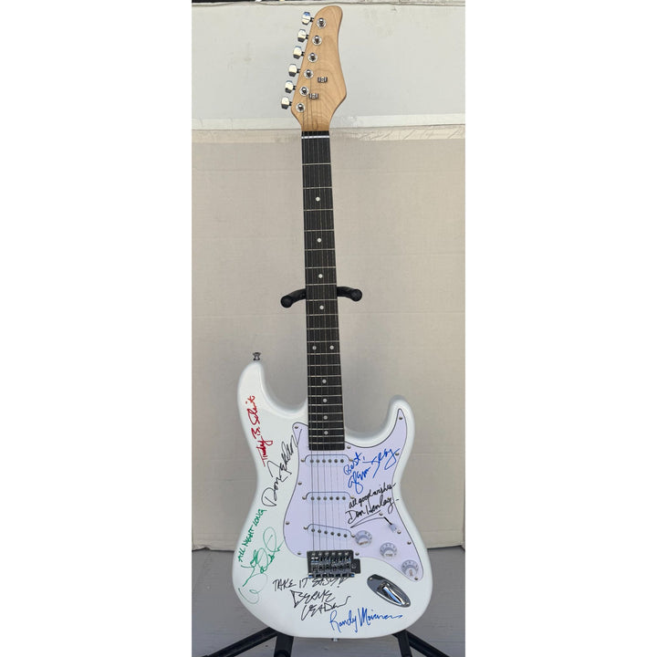 The Eagles Timothy B. Schmit Don Felder Joe Walsh Bernie Leadon Randy Meisner Don Henley Glen Frey startocaster electric guitar signed with.