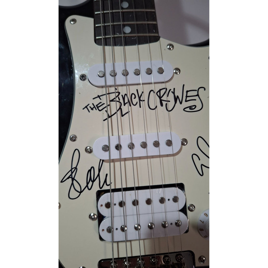 Chris Rich Robinson, Steve Gorman The Black Crowes Fender Stratocaster electric guitar signed with proof