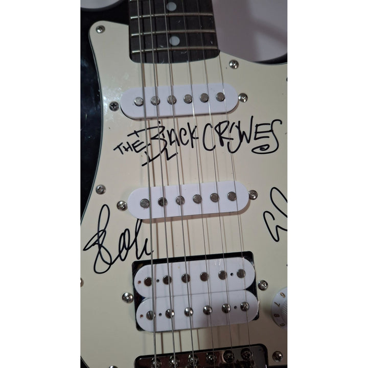 Chris Rich Robinson, Steve Gorman The Black Crowes Fender Stratocaster electric guitar signed with proof