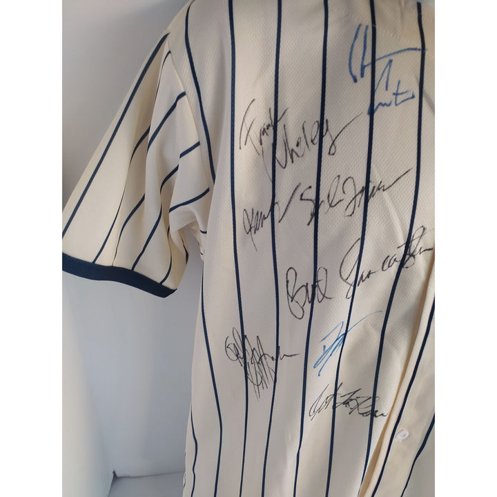 Kevin Costner Charlie Sheen James Earl Jones A League of Their Own cast signed Chicago Black Sox jersey with proof