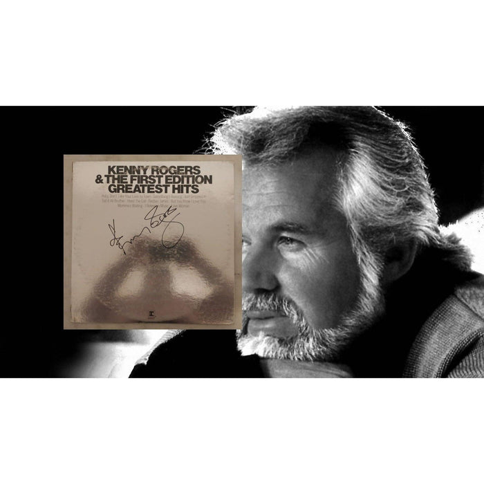 Kenny Rogers "Greatest Hits" original album LP signed with proof