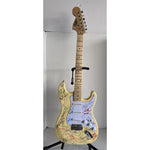 Load image into Gallery viewer, Guitar legends 33 signed in all Angus Young, Paul Simon, Jimmy Page, David Gilmour, Jimmy Hendrix model guitar signed with proof
