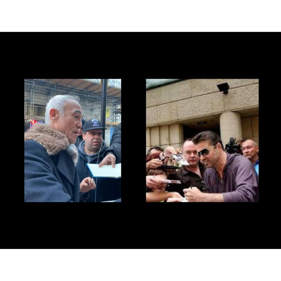 George Michael & Andrew Ridgeley Wham genuine Fender Stratocaster electric guitar signed with proof