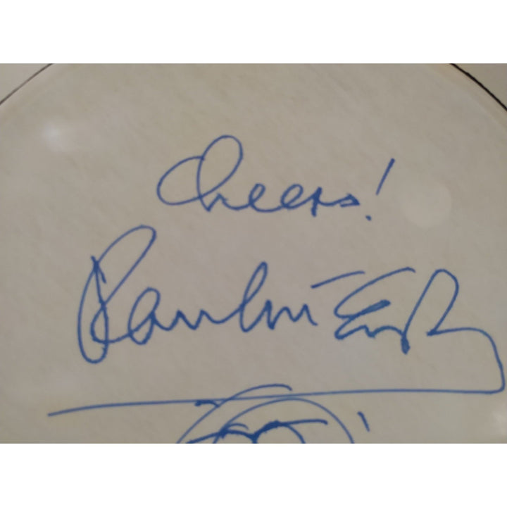 Paul McCartney 14-in tambourine with Sketch and inscription and signing proof Awesome Artifacts