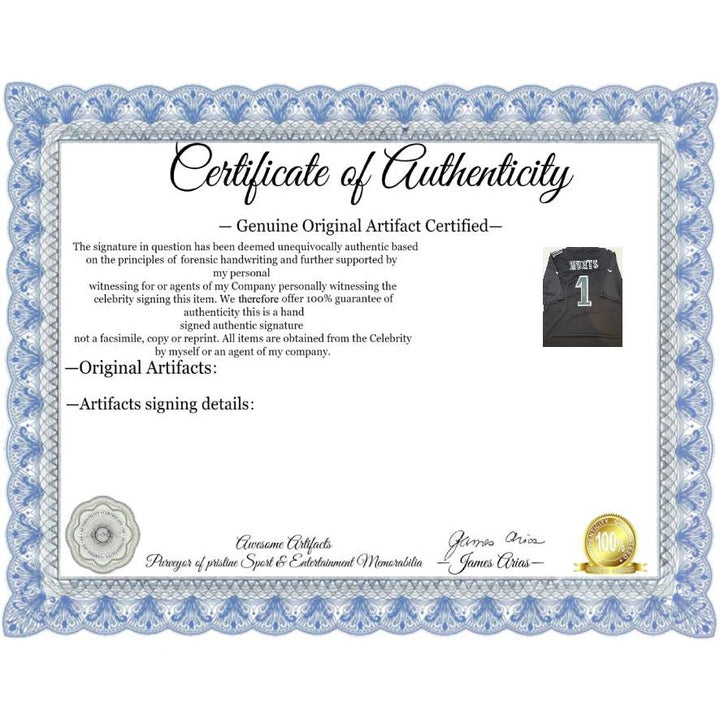 Jalen Hurts Philadelphia Eagles jersey game model size xl signed with proof.